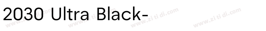 2030 Ultra Black字体转换